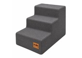 Hondentrap zacht – 3 treden - 45x30x30 cm - donkergrijs