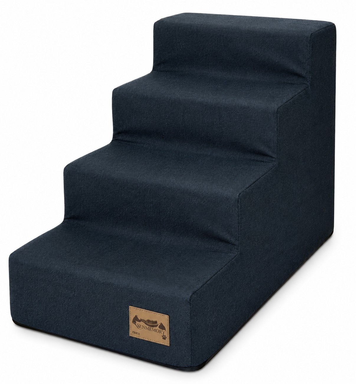Hondentrap - 4 treden - 60x30x40 cm - zachte stof - donkerblauw