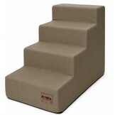 Hondentrap - 4 treden - 60x30x40 cm - zachte stof - beige
