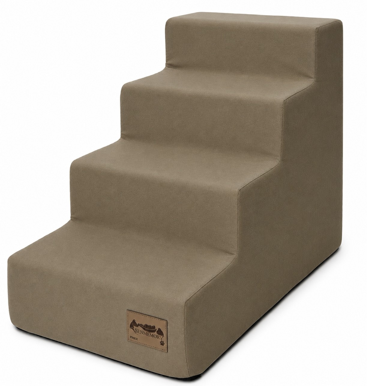 Hondentrap - 4 treden - 60x30x40 cm - zachte stof - beige