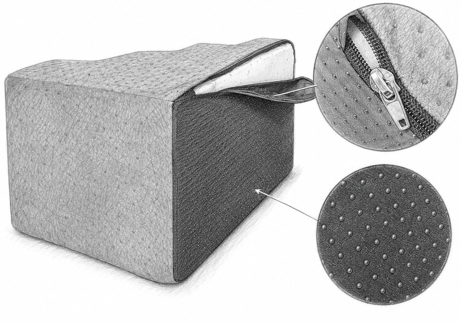 Hondentrap - 4 treden - 60x30x40 cm - suede look - donkerblauw