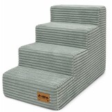 Hondentrap - 4 treden - 60x30x40 cm - ribstof - mintgroen