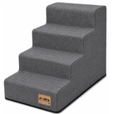 Hondentrap - 4 treden - 60x30x40 cm - gemêleerd - grijs