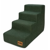 Hondentrap - 4 treden - 60x30x40 cm - doorgestikt - groen