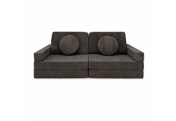 Speelbank - modulaire kinderbank - 142 cm - bruin ribstof