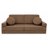 Speelbank - modulaire kinderbank - 142 cm - caramel ribstof