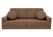 Speelbank - modulaire kinderbank - 142 cm - caramel ribstof