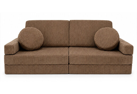 Speelbank - modulaire kinderbank - 142 cm - caramel ribstof