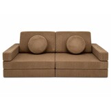 Speelbank - modulaire kinderbank - 142 cm - caramel ribstof