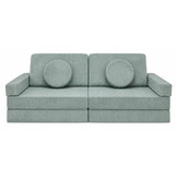 Speelbank - modulaire kinderbank - 142 cm - mintgroen ribstof