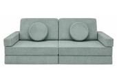 Speelbank - modulaire kinderbank - 142 cm - mintgroen ribstof