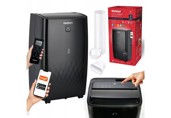 Mobiele airco 9000 BTU - wifi - verwarmen en ontvochtigen
