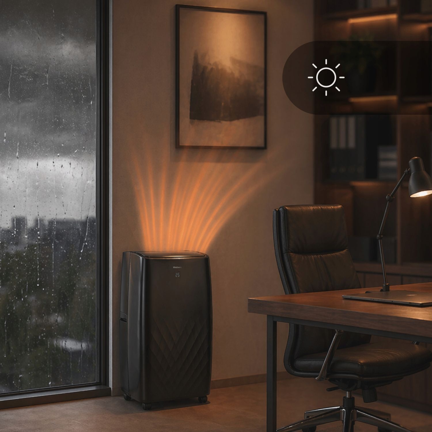 Mobiele airco 9000 BTU - wifi - verwarmen en ontvochtigen