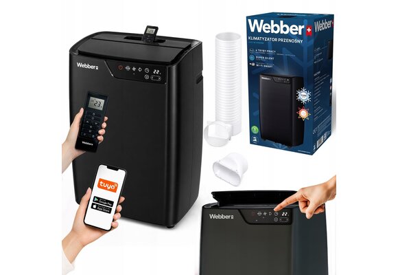 Mobiele airco 12000 BTU - wifi - verwarmen en ontvochtigen