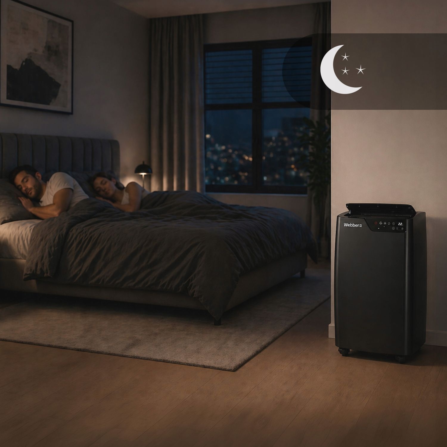 Mobiele airco 12000 BTU - wifi - verwarmen en ontvochtigen