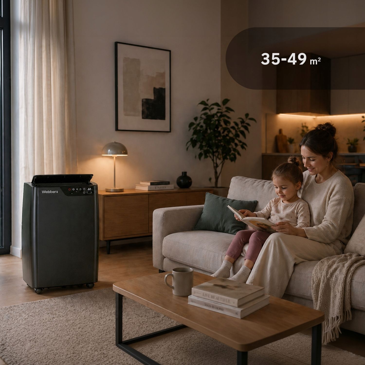 Mobiele airco 12000 BTU - wifi - verwarmen en ontvochtigen