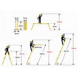 Vouwladder 4x2 treden - werkhoogte 3,50 m - tot 150 kg