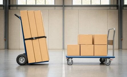 Steekkar of transportwagen kiezen: maximaal gewicht en gebruikssituaties