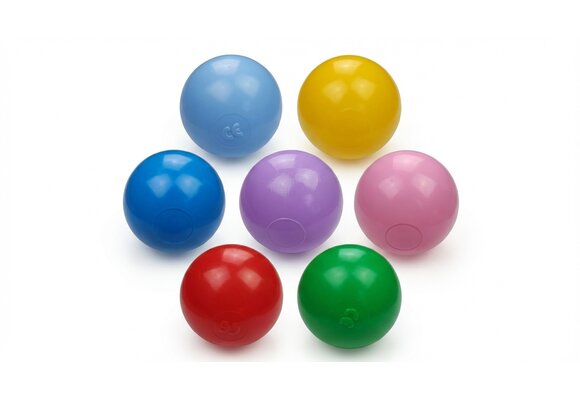 Ballenbak ballen 500 stuks 7cm, rood, groen, paars, roze, geel, blauw