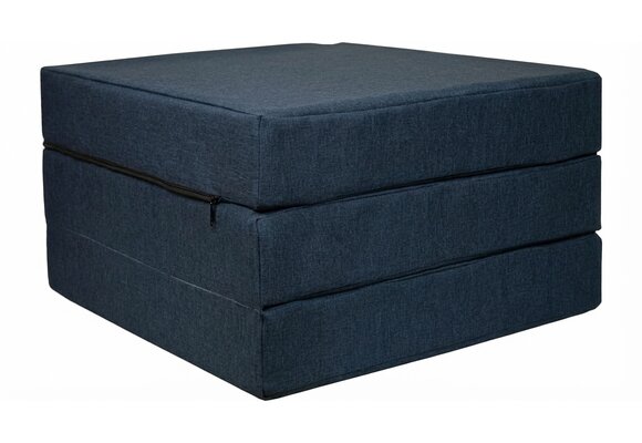 Logeermatras Navy Blue  - opvouwbaar matras - 195x65x10 cm - campingmatras