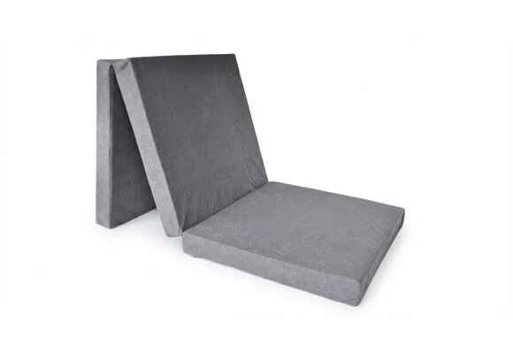 Logeermatras grijs  - opvouwbaar matras - 195x80x10 cm - campingmatras