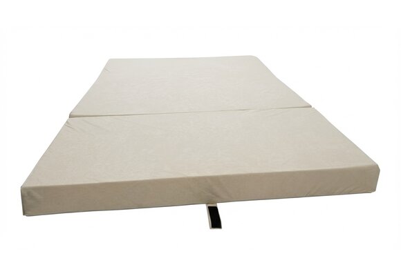 Logeermatras - camping matras - reismatras - opvouwbaar matras - 80 x 200 x 10 - creme