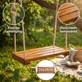 Houten schommel - groot - 70x23 cm - gelakt