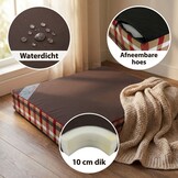 Hondenkussen - hondenmatras - 65x50x10 cm - waterdicht - bruin