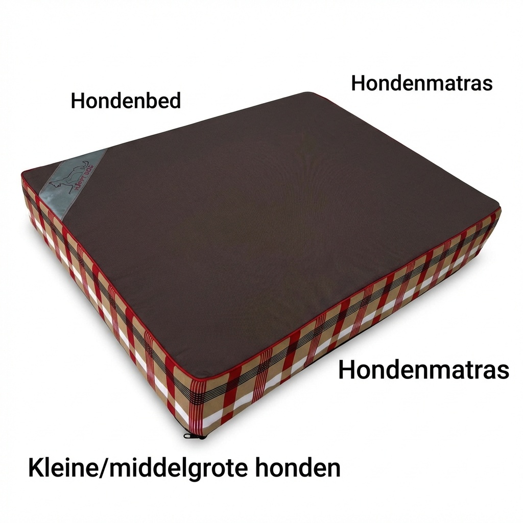 Hondenkussen - hondenmatras - 65x50x10 cm - waterdicht - bruin