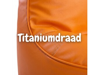 Zitzak kind oranje kunstleer 75cm