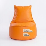 Zitzak kind oranje kunstleer 75cm