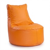 Zitzak kind oranje kunstleer 75cm