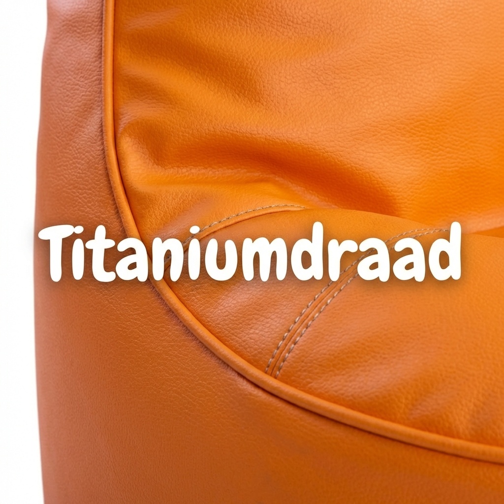 Zitzak kind oranje kunstleer 75cm