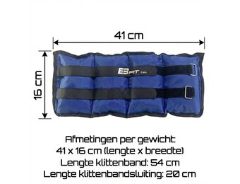 Enkelgewichten - Polsgewichten - 5 kg (2x2,5 kg) - blauw