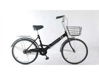 Vouwfiets 24 inch - zwart - zonder versnellingen