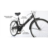 Vouwfiets 24 inch - zwart - zonder versnellingen
