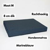Hondenkussen - maat M - 50x60x8cm - wasbaar - marineblauw