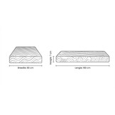 Kindermatras - matras 80x160x7 cm - koudschuim t130/150