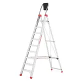 Huishoudtrap 9 treden - werkhoogte 397 cm - aluminium - FARAONE