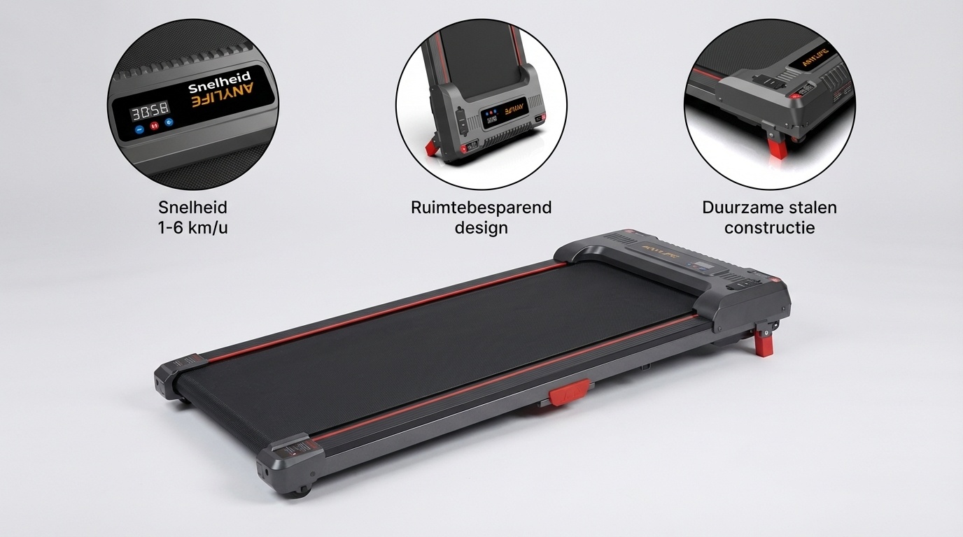 Loopband - walking pad - 1-6 km per uur - LED Display