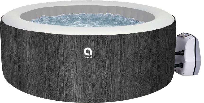 Opblaasbare spa Nice - 6 personen - 204x70 cm - houtlook