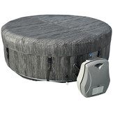 Opblaasbare spa Nice - 6 personen - 204x70 cm - houtlook
