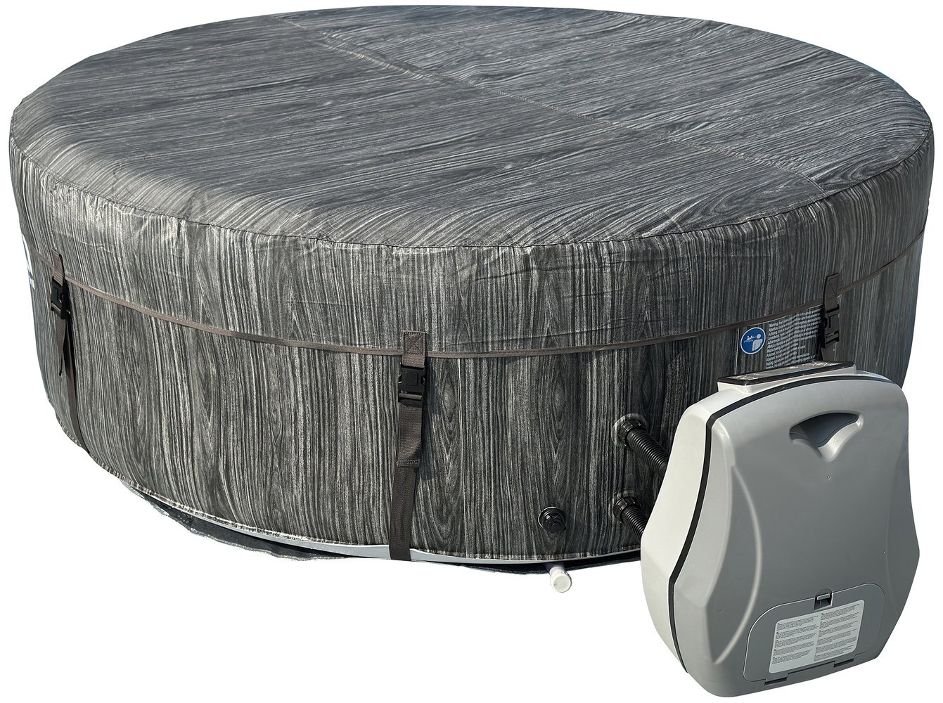 Opblaasbare spa Nice - 6 personen - 204x70 cm - houtlook