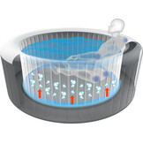 Opblaasbare spa Nice - 6 personen - 204x70 cm - houtlook