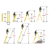 Vouwladder - 3x10 treden - werkhoogte 6,76 m - HIGHER