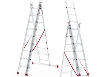 Vouwladder 3x7 treden - werkhoogte 5,30 m - Faraone