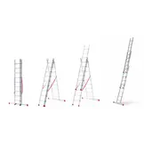 Vouwladder 3x 11 - werkhoogte 7,59 m - Faraone