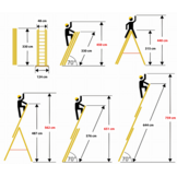 Vouwladder 3x 11 - werkhoogte 7,59 m - Faraone