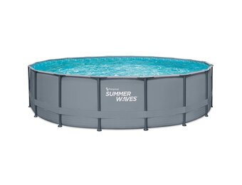 Opzet zwembad - rond 549x132 cm - complete set - grijs