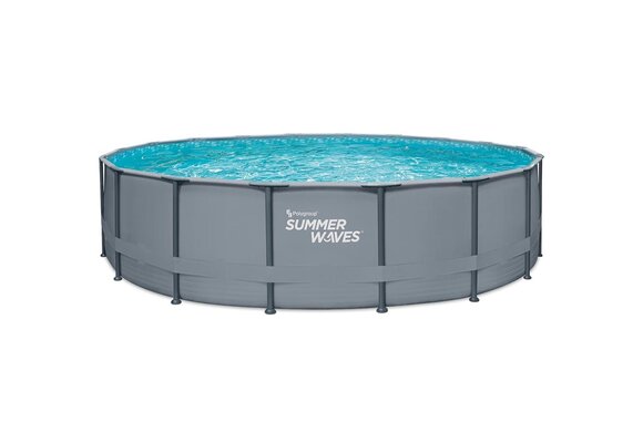Opzet zwembad - rond 549x132 cm - complete set - grijs